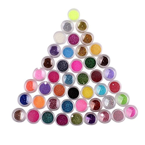 New Nail Art Make up Body Glitter Shimmer Dust Powder Decoration- 45 Colors