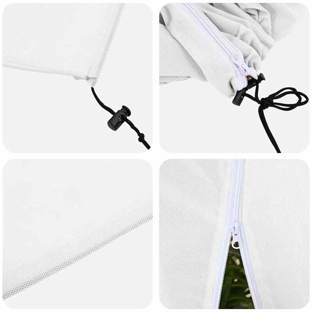 Protezione invernale per piante, set da 3 pezzi, 2,5 x 3,14 m, copertura antigelo, protezione dal freddo, con cerniera e coulisse, per il giardino