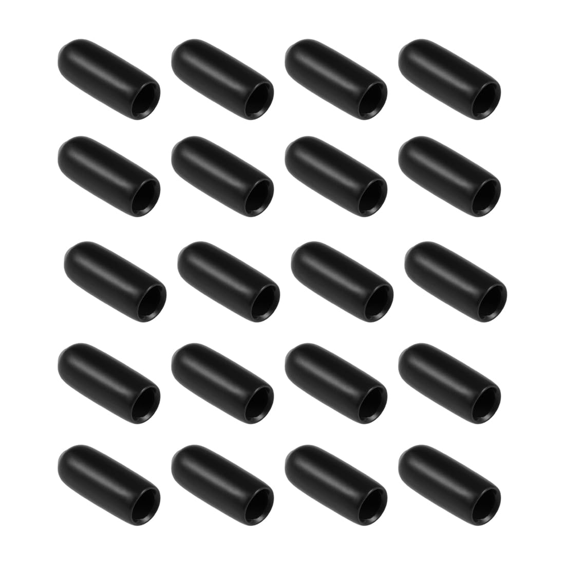 ROWORKX 4.5mm Rubber End Caps for Metal Rods, Screws, Furniture Tips 20pcs