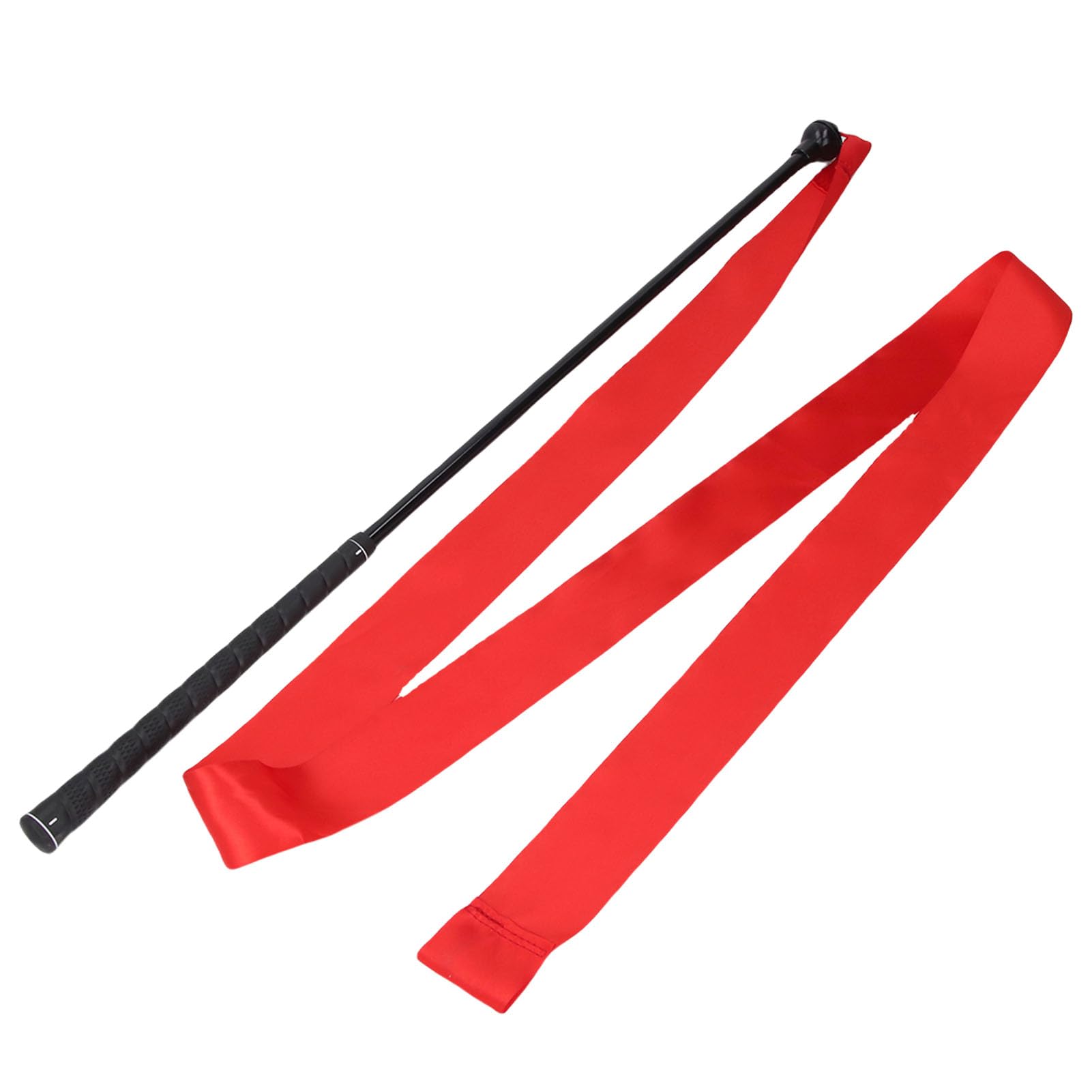 HUSHUI 70cm Swing Trainer Stick with Ribbon, Improve Posture Rhythm Training, Indoor Outdoor, Club Ribbon Swing Stick