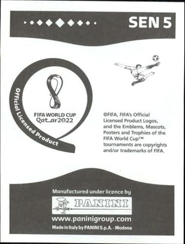 Miniatura 2 de 2022 Panini World Cup Qatar Sticker #SEN5 Saliou Ciss Group A Senegal Mini Sticker Trading Card