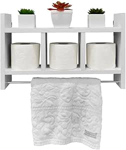 Nicho Porta Toalha Branco para Banheiro 45 x 30cm