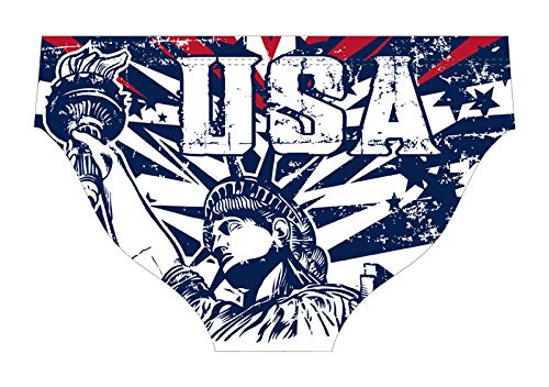 Delfina Fun Suit Men’s Swim Briefs for Water Polo, Freedom3