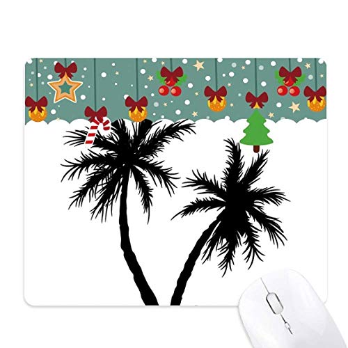 Alfombrilla de ratón cómoda con estampado de árbol de coco negro para ordenador