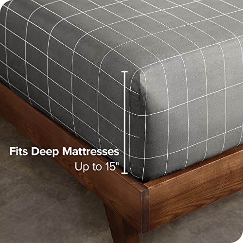 Bare Home Fitted Bottom Sheet Queen Size - Premium 1800 Microfiber - Ultra-Soft Hotel Luxury - Deep Pocket - Durable And Long Lasting thumb #1