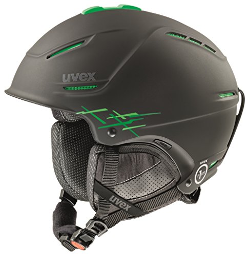 Uvex, Casco da Sci P1US PRO, Nero (Black/Green