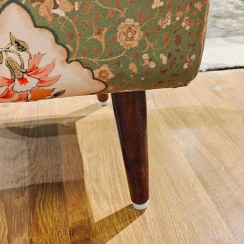 Image of The Artage Footstool Ottoman Pouffe Home Decor Furniture for Living room Extra Seat Footrest Dressing Table Vanity Stool Sitting Mudda High Density Cushioning Puffy Stool for Bedroom Living Room Decor