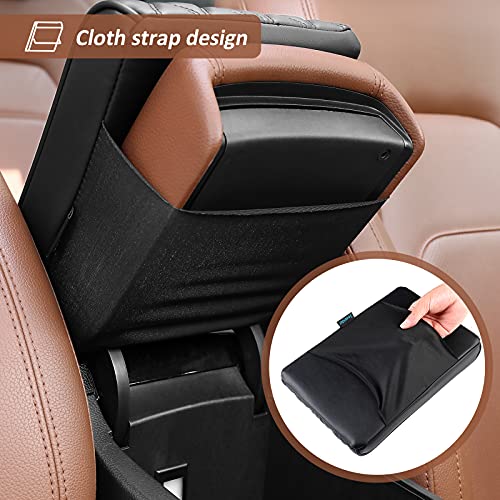Seasider Car Center Console Cover, Memory Foam Car Armrest Cushion, Black Auto Arm Rest Pad, Leather Middle Consoles Protector, Hand Rest Pillow For Suv/Truck/Vehicle #TOP5