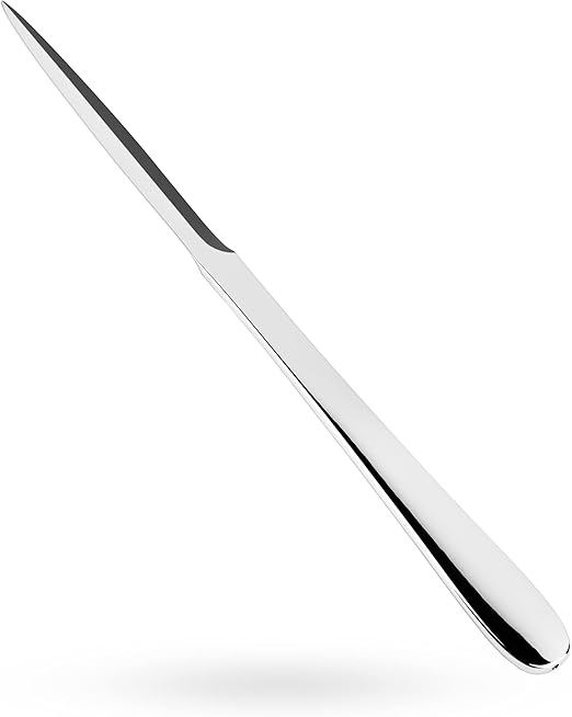 9" Silvery Metal Letter Opener with Minimalist Design, Safe Double Edge Blades and Ergonomic Long Handle, Mail Opener Paper Knife Tool Envelope Opener