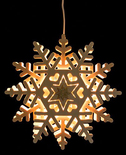 Fensterbild Schneekristall (2) - 29 cm