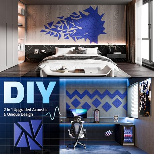Image of 22 Pack Self-Adhesive Acoustic Panels, Sound Proof Foam Panels for Walls