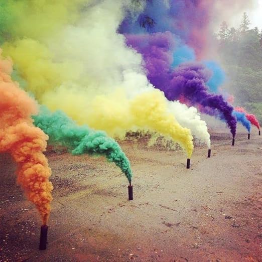 Image of Diamond Craft Herbal and Eco Friendly Fog Color, Stage Performance, Halloween Christmas, Wedding Party Decoration Video Shooting Props, Holi MultiColour (mixed color- pack of 5 fog stick)