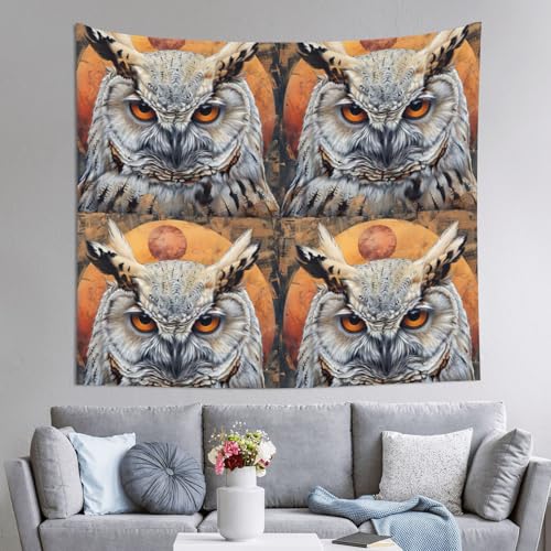 Tapiz de búho DUWAA de 152 x 130 cm que renueva la estética de tu sala de estar