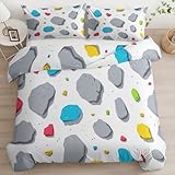 【3D Housse de couette】Literie à thème imprimée en 3D 3 pièces,rend le Motif plus tridimensionnel, couleur super brillante, améliore le sens artistique et la qualité de la literie. Parfaite pour transformer votre chambre en un espace unique, alliant confort et esthétique