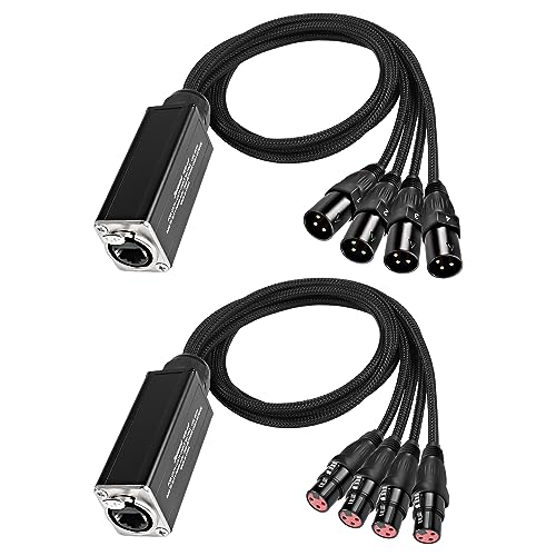 Câble XLR 4 canaux Ethercon XMSJSIY pour éclairage scène et console DMX512