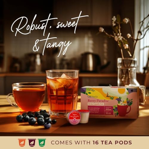 Image of Berry Paradise Tea Pod (16 Count) - 100% Natural Caffeinated Black Tea