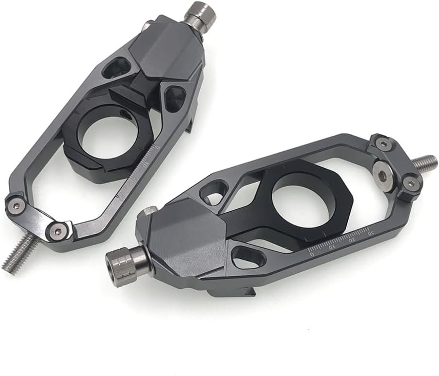ALmart Motorcycle Motorcycle Rear Axle Chain Adjuster Blocks CNC Tensioners Fit forYa-maha TMAX530 2017-2019 TMAX560(TECH MAX) 2020-2025 Titanium