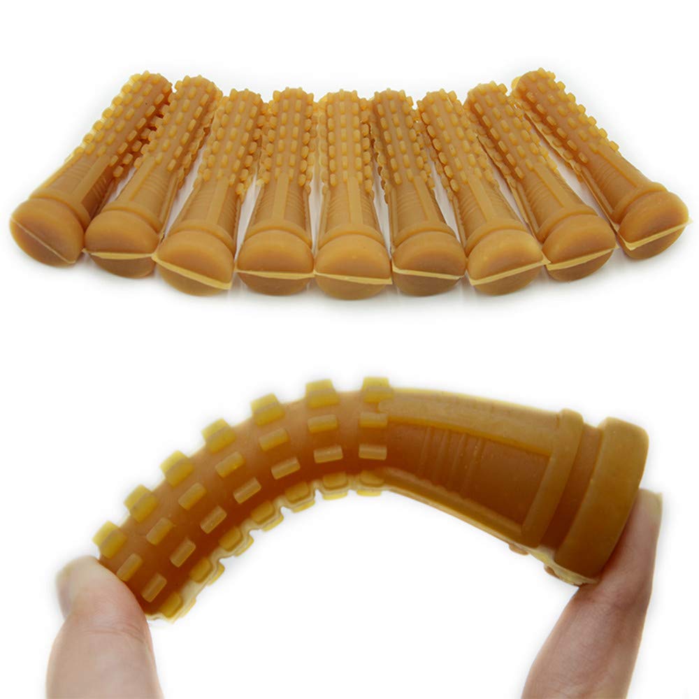 50 pcs Canard Plumeuse Volaille Doigt Plumeuse Volaille Plumer Les Doigts Bâton d'enlèvement De Plumes de Cheveux de Remplacement ( Jaune )