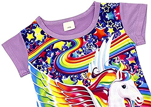 Girls Nightgown Unicorn Princess Pajamas Rainbow Cute Printed Sleepwear Nightie Dresses Unicorn Gift for Girls3