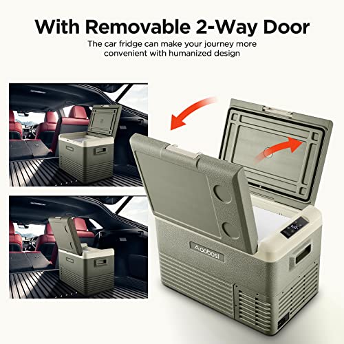 AAOBOSI Frigo Portatile 30L, Frigo per Auto -20°C - 20°C, Frigo Portatile 12V/24V 220v, Frigorifero Portatile Con Controllo Wifi E Led Touch Control,Adatto Per Viaggi e Feste ecc.