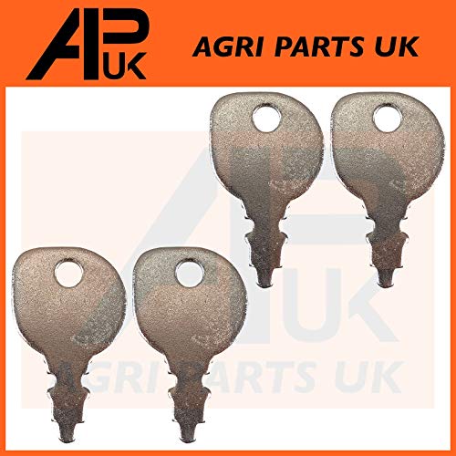 APUK Pack of 4 Ignition Keys for Ride-On Garden Tractors with Indak Key Compatible with Countax Honda