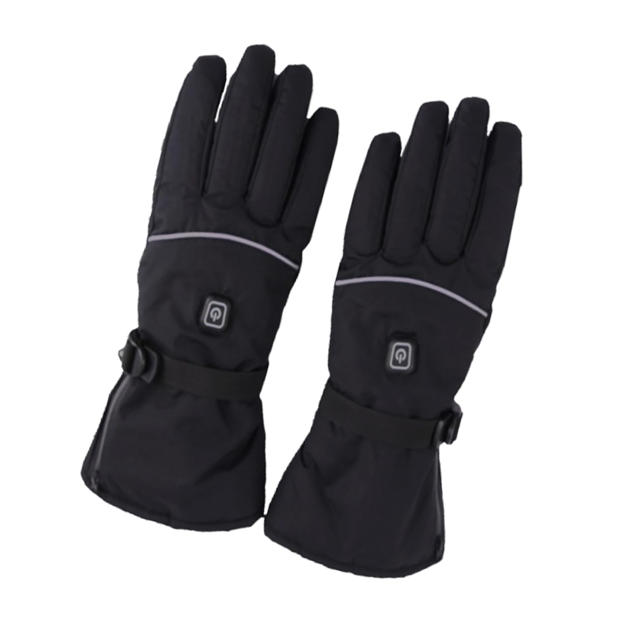 Mikikit 1Pair Winter Electric Thermal Gloves Rechargeable Heated Gloves for Skiing Outdoor Sports Soft Safe Heating Wire Battery Not Included