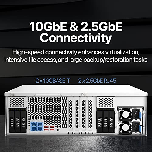 QNAP TS-h2287XU-RP-E2336-32G-US 22 Bay 3U Rackmount Hybrid NAS with Intel® Xeon® Processor, Dual 10GbE, ZFS Storage for Virtualization and Data-Intensive Enterprise Applications