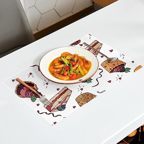 Sets de table pour gâteaux anti brûlure protège table antidérapant 6pcs