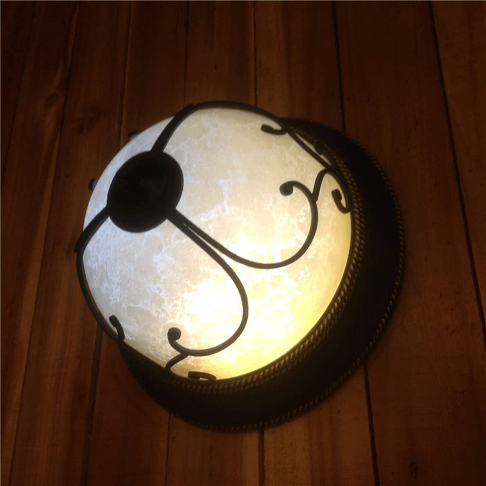 Amerykańska rustykalna lampa sufitowa okrągła do montażu podtynkowego w pobliżu lampy sufitowej Nowoczesne oświetlenie sufitowe do salonu w sypialni(3-Lights)