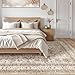 Vintage Living Room Area Rug 5x7 - Large Soft Washable Oriental Traditional Distressed Farmhouse Rugs for Bedroom - Indoor Floor Accent Carpet for Home Office House Decor - Beige