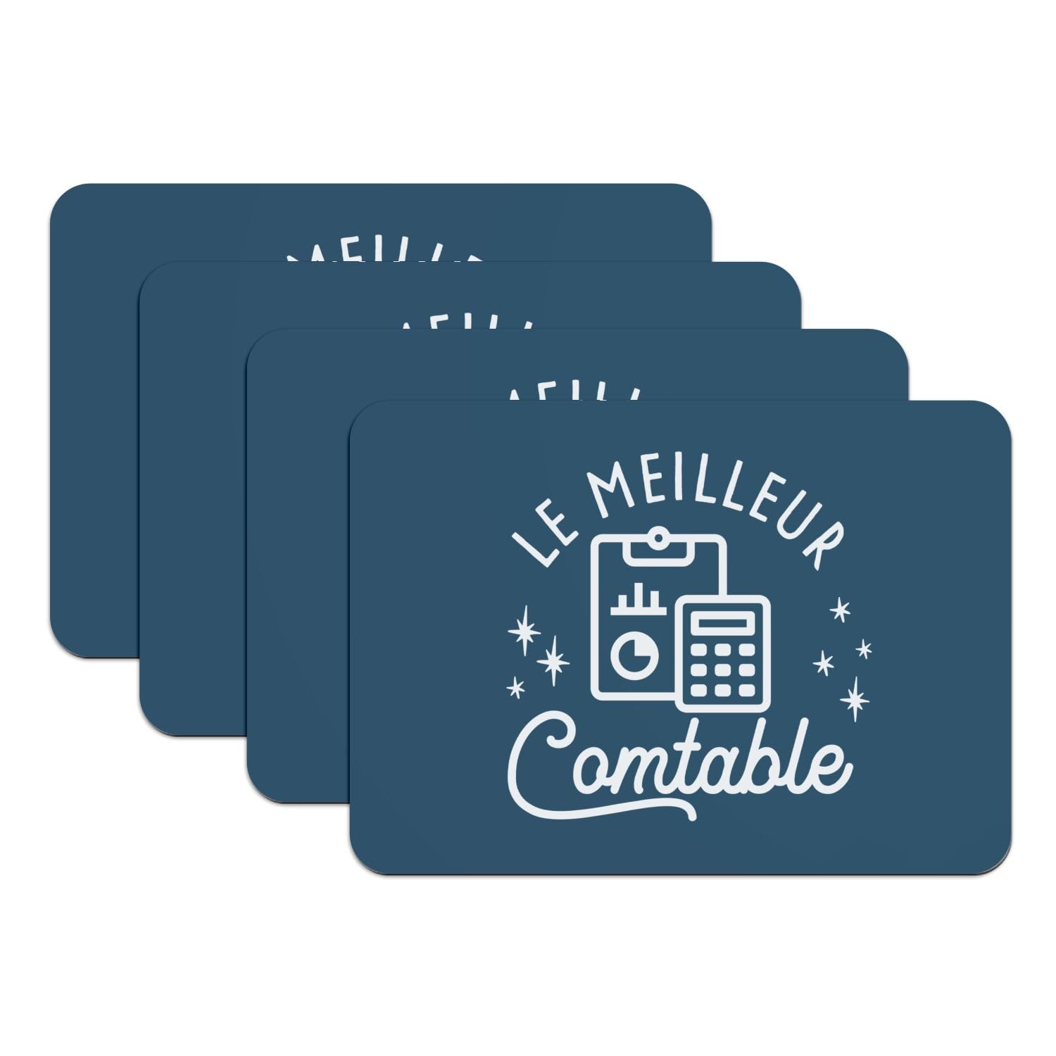 Sets de table en caoutchouc pour bureau de comptabilité entreprise