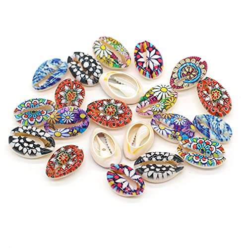 50 pcs Natural Shell Beads Colorful Small Conch Shell Loose Beads Exquisite Pattern sea Nail Bead pendnats for hewelry Making Necklace Bracelet Fish Tank Decoration by LHJ - Used condition - Image 2