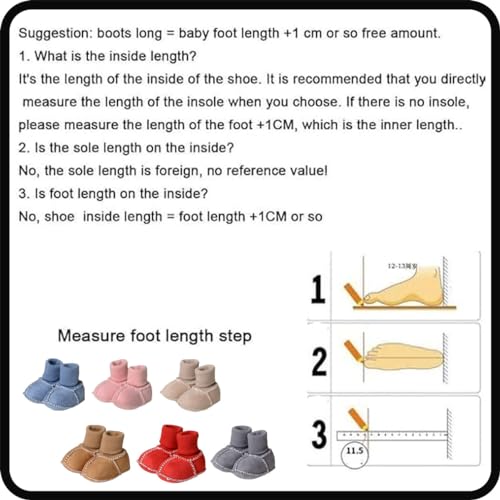 Warm Fur Baby Sock Shoes - Multiple Colors Baby Girls Toddler Winter Warm Shoes, Plush Shoes for Newborn Infant Toddler (13cm/ 5.1in（6-12 Months）,Camel)2