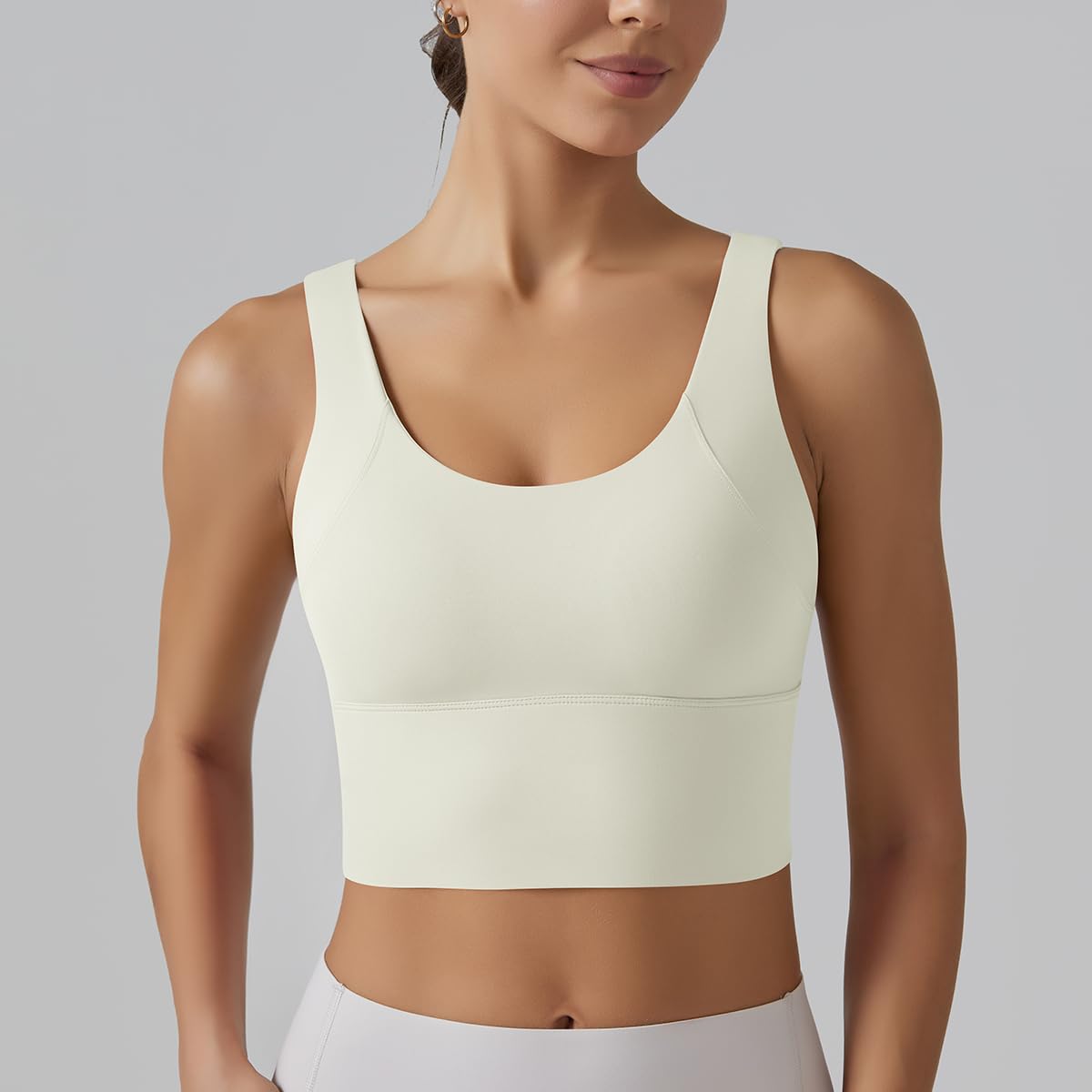 IDOPIP Reggiseno sportivo da donna: forte tenuta, senza cuciture, senza ferretto, reggiseno push up crop top, elastico per il benessere, senza stiratura, morbido fitness, corsa, jogging, profondo, V