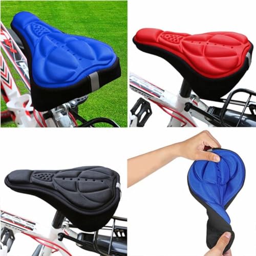 Capa Gel Para Banco Selim de Bicicleta Bike Almofada Forro (Vermelho)