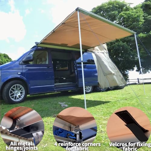 image for DANCHEL OUTDOOR Car Awning Pull-Out Roof Rack Vehicle Awning UPF50+ Su