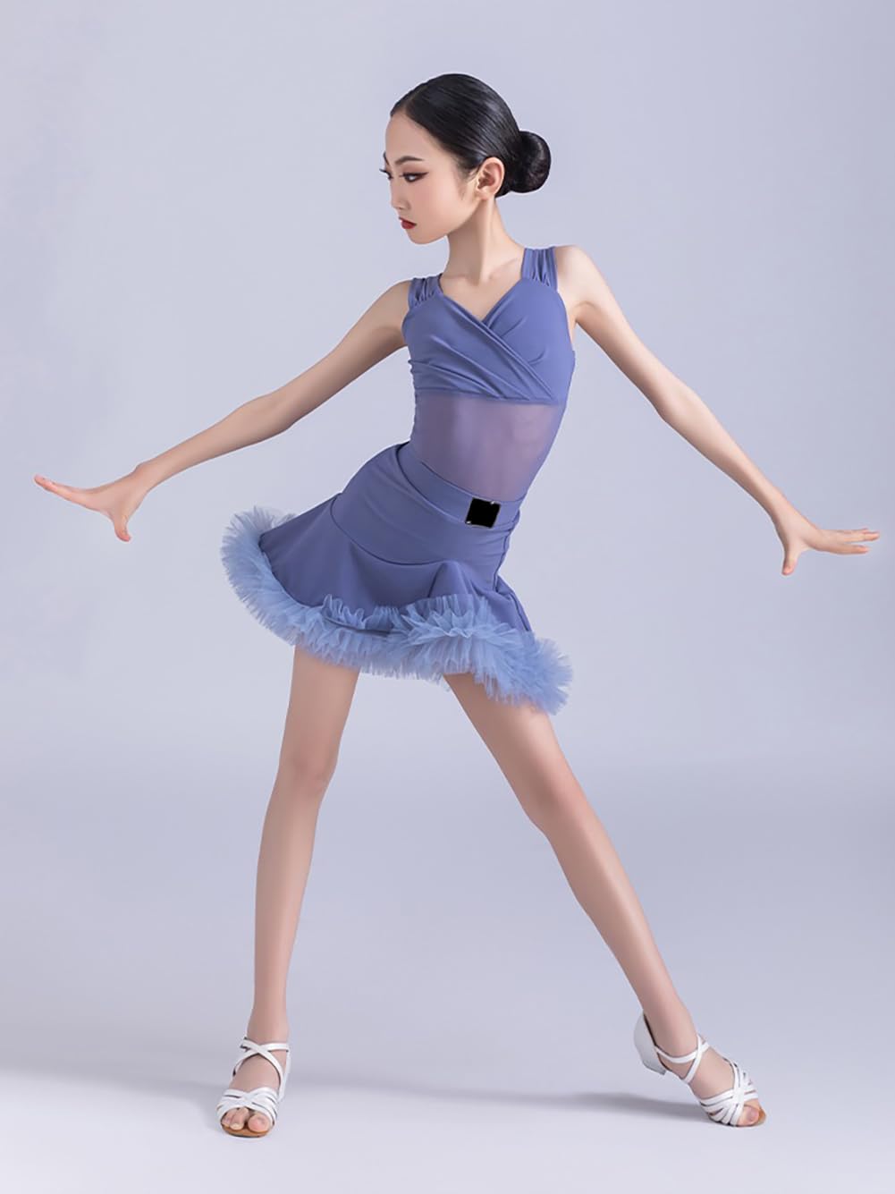 Dziewczęcy Strój Do Tańca Latynoamerykańskiego Dziecięcy Strój Do Tańca Towarzyskiego Strój Do Salsy Strój Do Tańca Tango Strój Do Ćwiczeń Strój Do Występów(180cm)