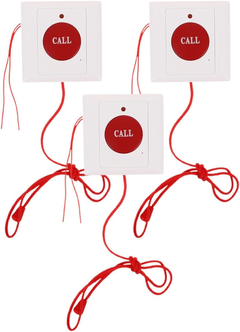 3pcs Emergency Call Button Pull Cord Alert for Elderly Wall Mounted