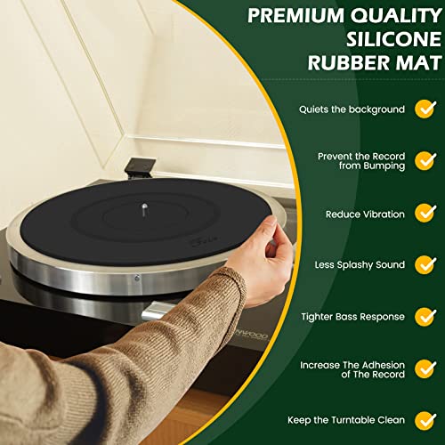 Platine Plateau Tapis en Caoutchouc Noir Coque en Silicone Motif pour Universel pour Tous Les lecteurs LP Disque Vinyle - Les Beatles, Paul McCartney, John Lennon, RIngo Starr, George Harrison Platine Plateau Tapis en Caoutchouc Noir Coque en Silicone Motif pour Universel pour Tous Les lecteurs LP Disque Vinyle – Image 5
