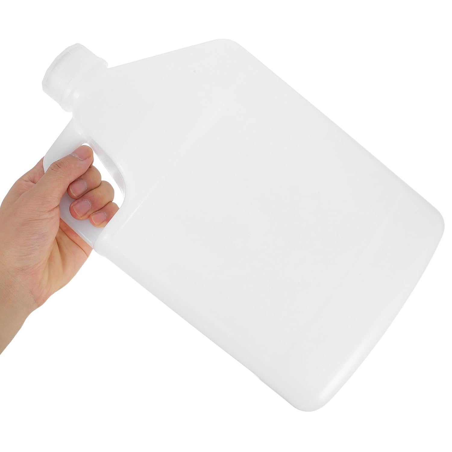 MAGICLULU 2pcs Plastic Jugs with Handle: 1.3 Gallon Camping Plastic Water Jugs Reusable Water Bucket Dispenser for Sauces Soaps Detergents Liquids