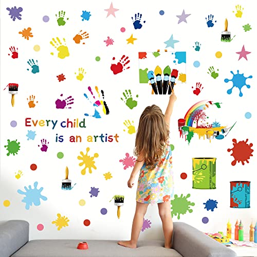 iMagitek Every Child is an Artist Wall Decals Watercolor...