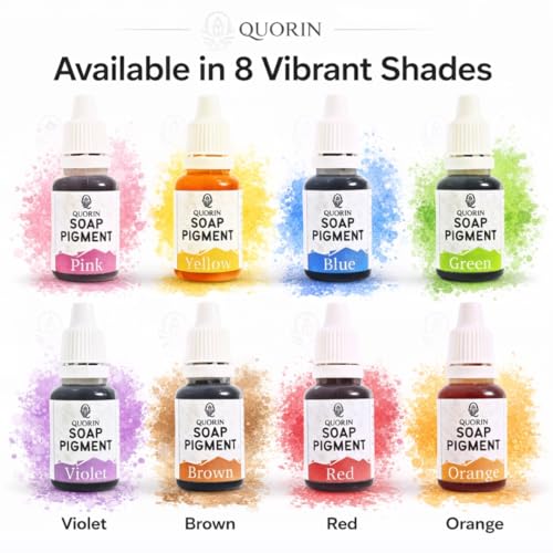 Image of DIY Soap Colouring Kit - 8 (15 ml) Liquid Colours for Melt & Pour Soaps - Safe, Easy to Use Pigments for Handmade Soap Making
