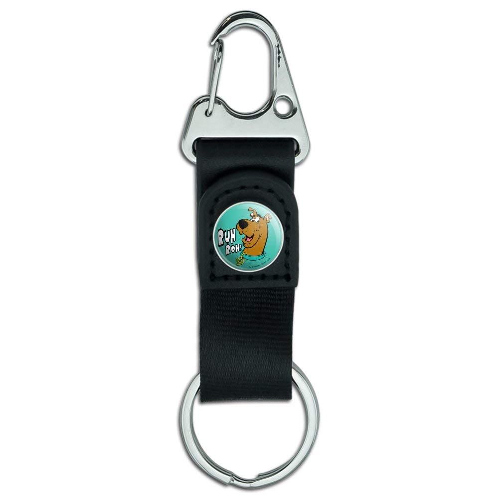 GRAPHICS & MORE Scooby-Doo Ruh Roh Belt Clip-On Carabiner Leather Fabric Keychain