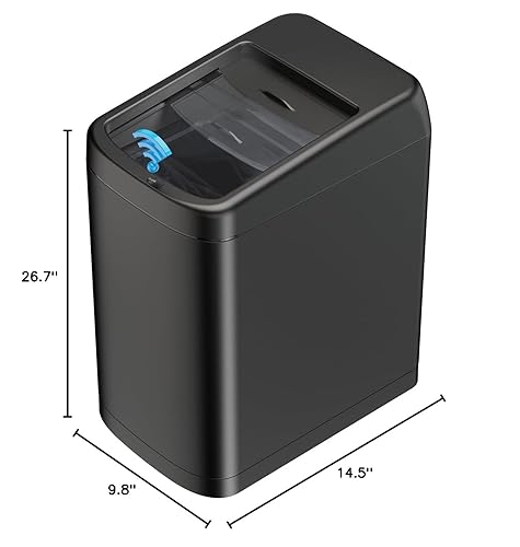 Miniatura 7 de ELLO&ALLO Cubo de basura de 13 galones y 50 litros con sensor de movimiento de cocina, bote de basura automático sin contacto de alta capacidad con