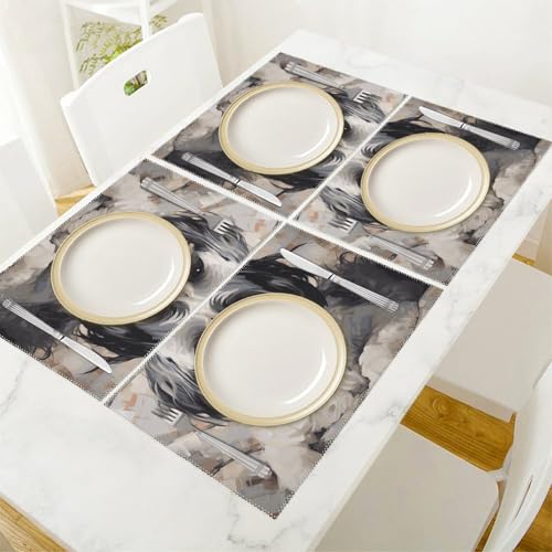 Set de table Shih Tzu résistant chaleur lavable nappe rectangulaire