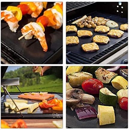 Ballshop 3 x Oven Liner BBQ Grill Mat 40x50cm Teflon Non Stick Oven Liner Barbecue Baking Mat For Grilling Meat Reusable Durable Cooking Mats