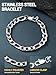 Bracelets for Men Stainless Steel Figaro Link Chain Silver Bracelet Dainty Mens Bracelets