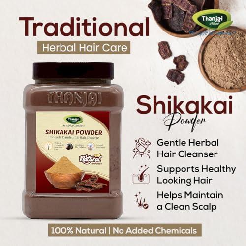Image of Thanjai Natural Shikakkai Powder 250g Jar Pure and Natural Hair Conditioner | Natural