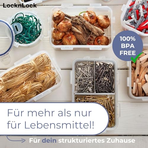 LocknLock PP Classic Schüttdose 1,8L | 15,1 x 10,8 x 19 cm | 100 % Luftdichte Aufbewahrungsbox | Lebensmittelspender für Müsli oder Futter | BPA-freier & spülmaschinenfester Vorratsbehälter