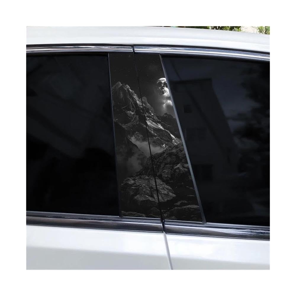 Body Parts 2PCS Car Center Pillar Sticker Snow Mountain Car B-Pillar Sticker DIY(E)